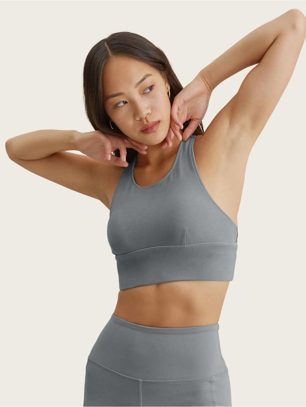 Italic Aura Racerback Sports Bra in Gray size L
